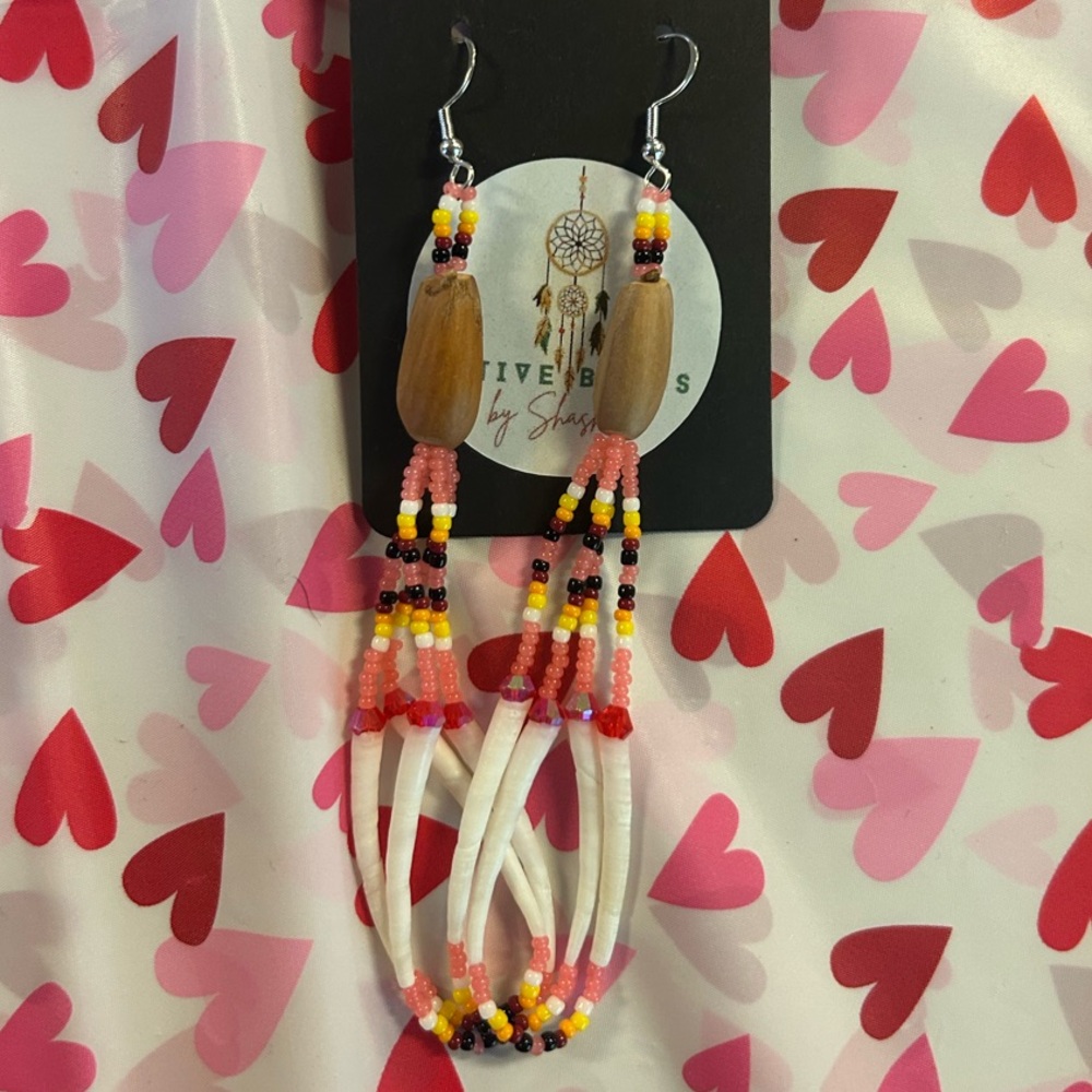 Handmade Beaded Earrings with Love
